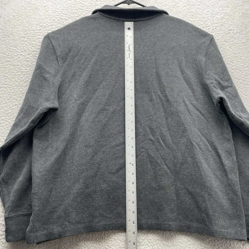 Polo Ralph Lauren Sweater Mens Large Gray 1/4 Zip Pullover Preppy Pony Mock Neck